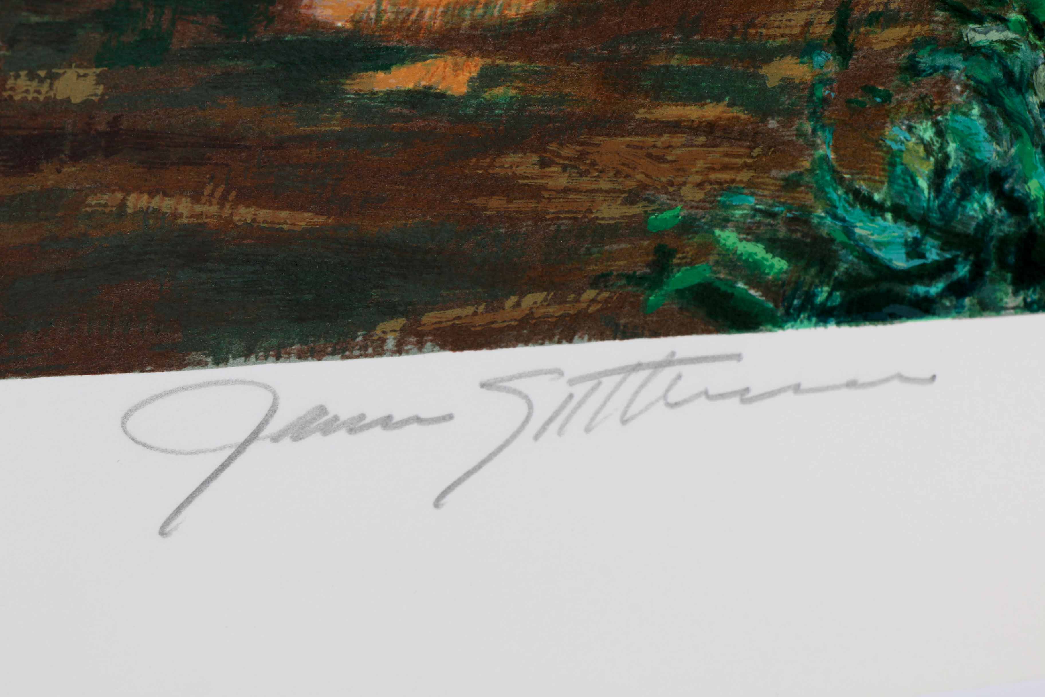 James Scoppetone Limited Edition Serigraph "Monet's Garden"