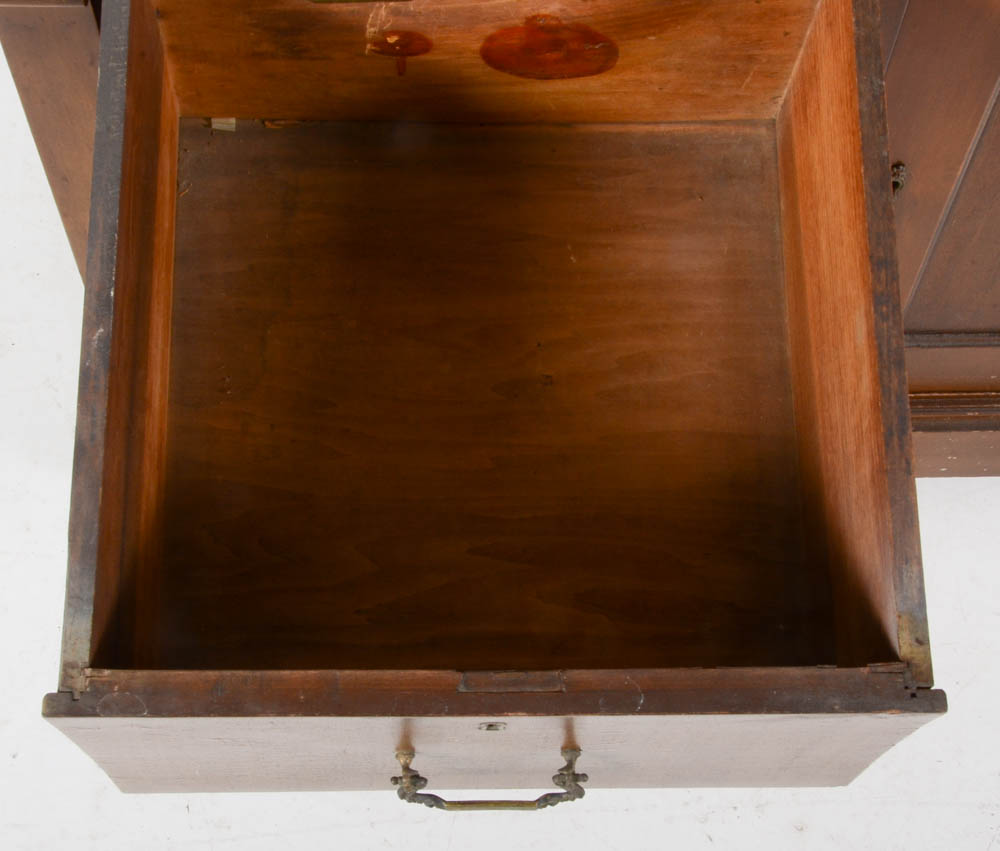 Antique Roll-Top Secretary Desk with Hutch