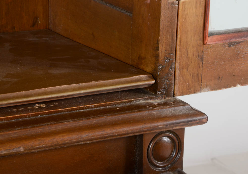 Antique Roll-Top Secretary Desk with Hutch