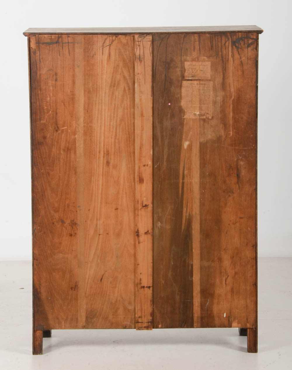 Antique Oak Glass-Door Bookcase