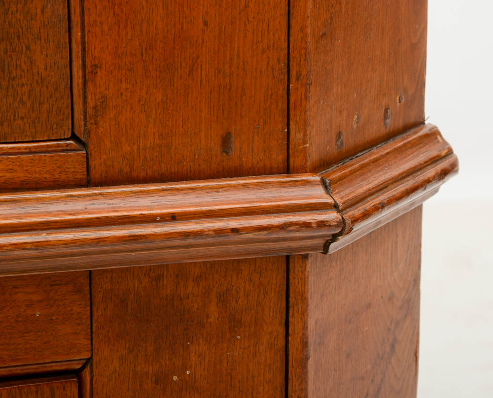 Early Walnut Corner Cupboard