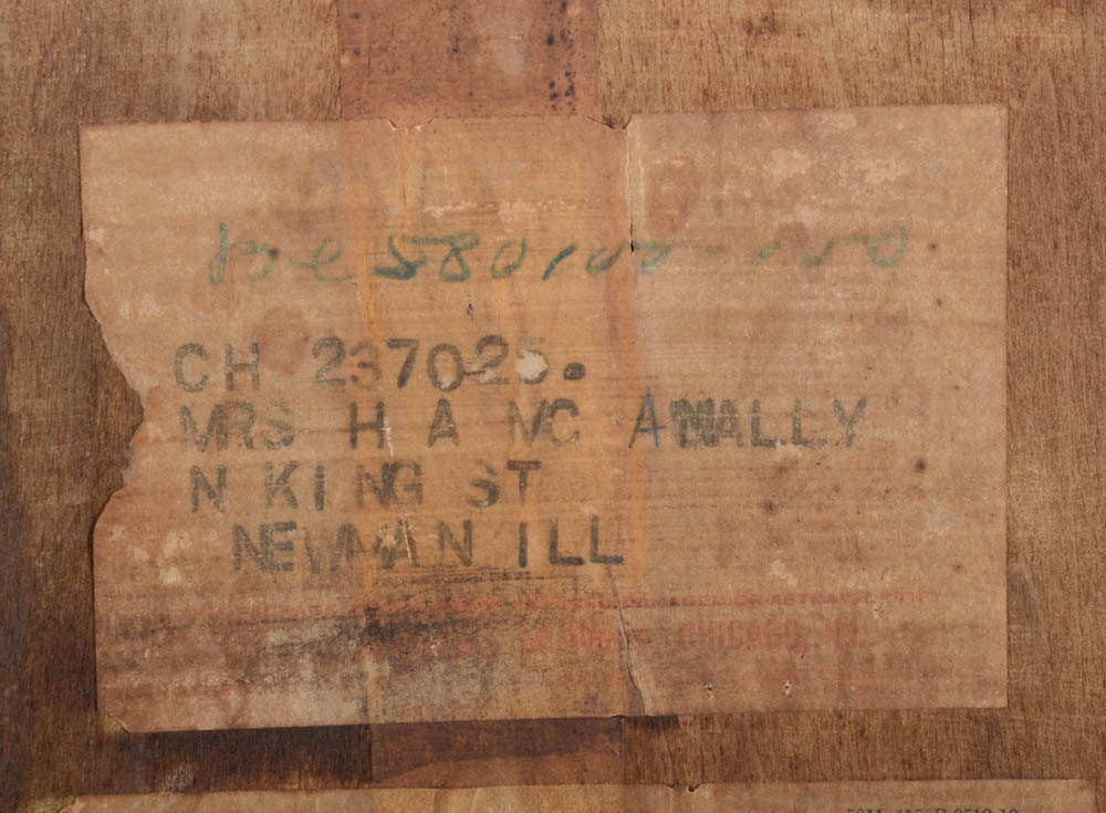 Antique Oak Glass-Door Bookcase