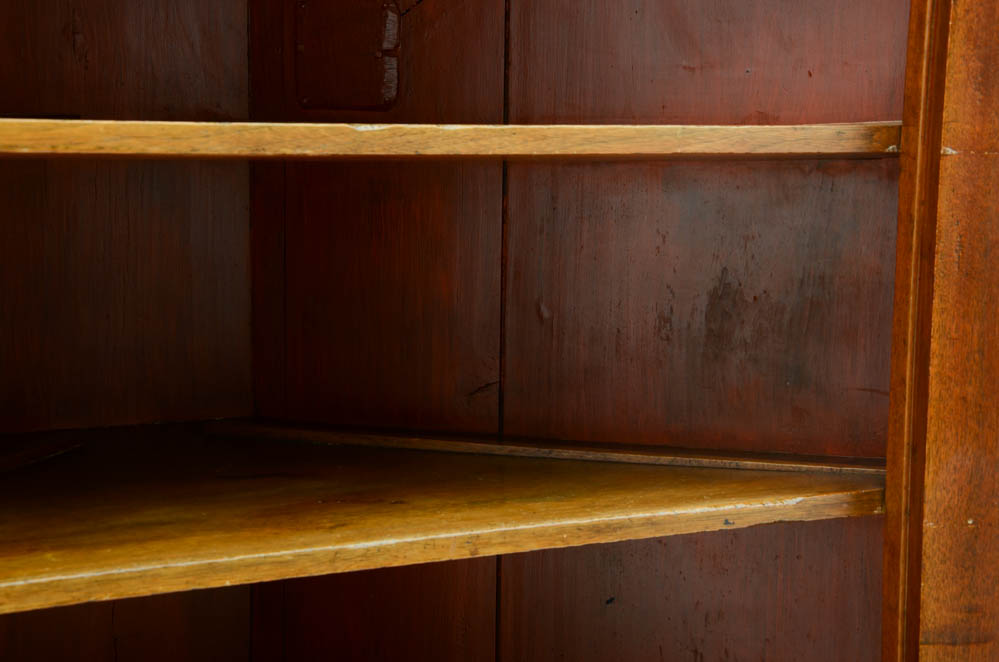Early Walnut Corner Cupboard