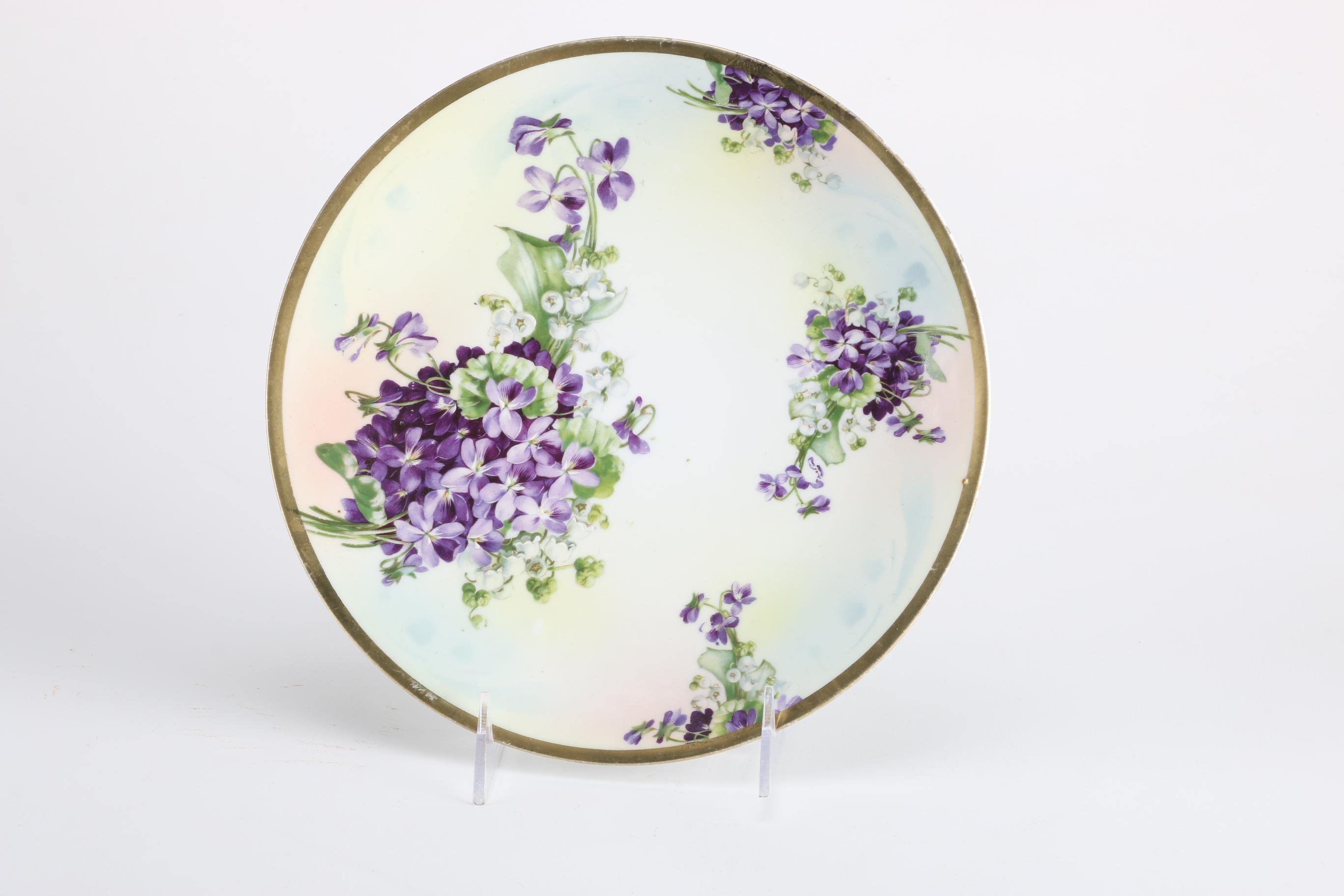 Antique and Vintage Porcelain Floral Motif Dishes