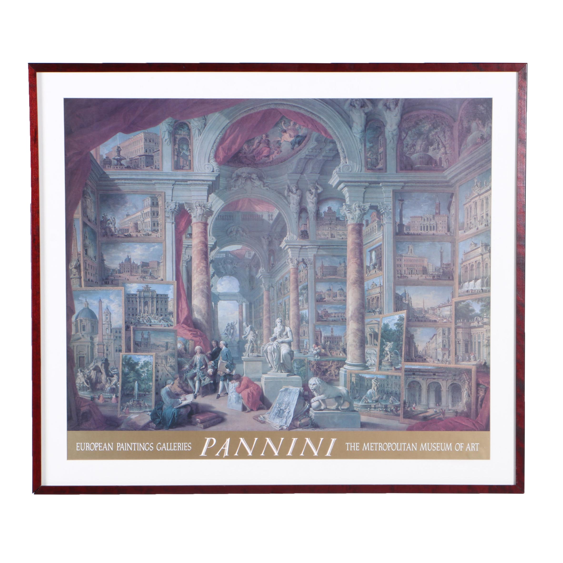 Metropolitan Museum of Art Giovanni Pannini Poster Featuring "Picture Gallery With Views of Modern Rome"