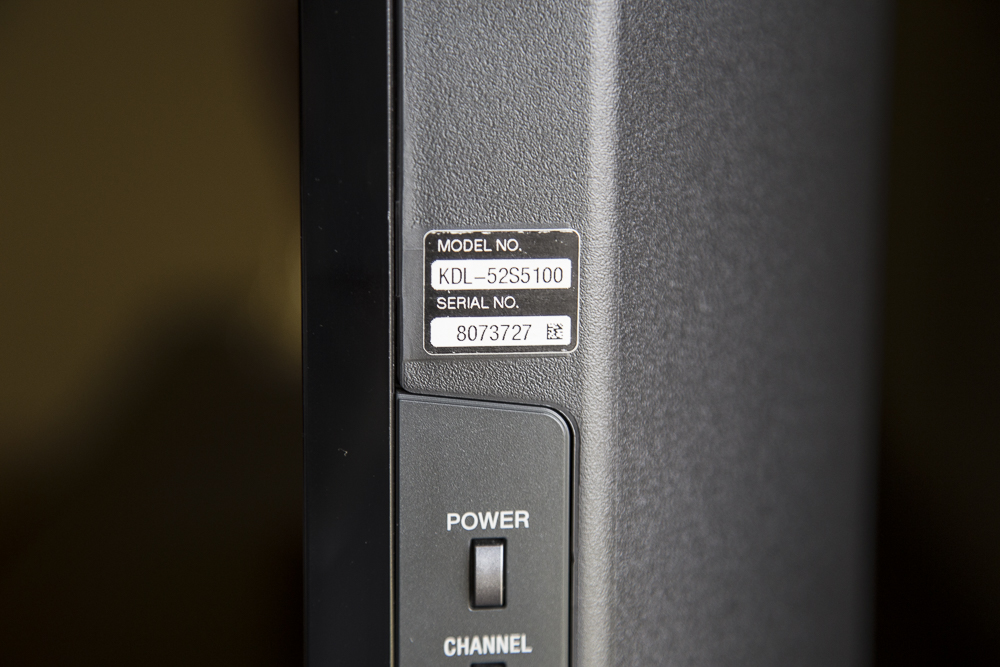 Sony 52" Bravia Flat Screen Television