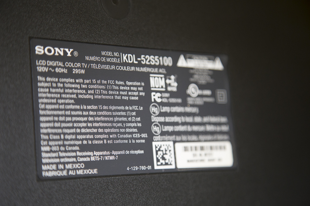 Sony 52" Bravia Flat Screen Television