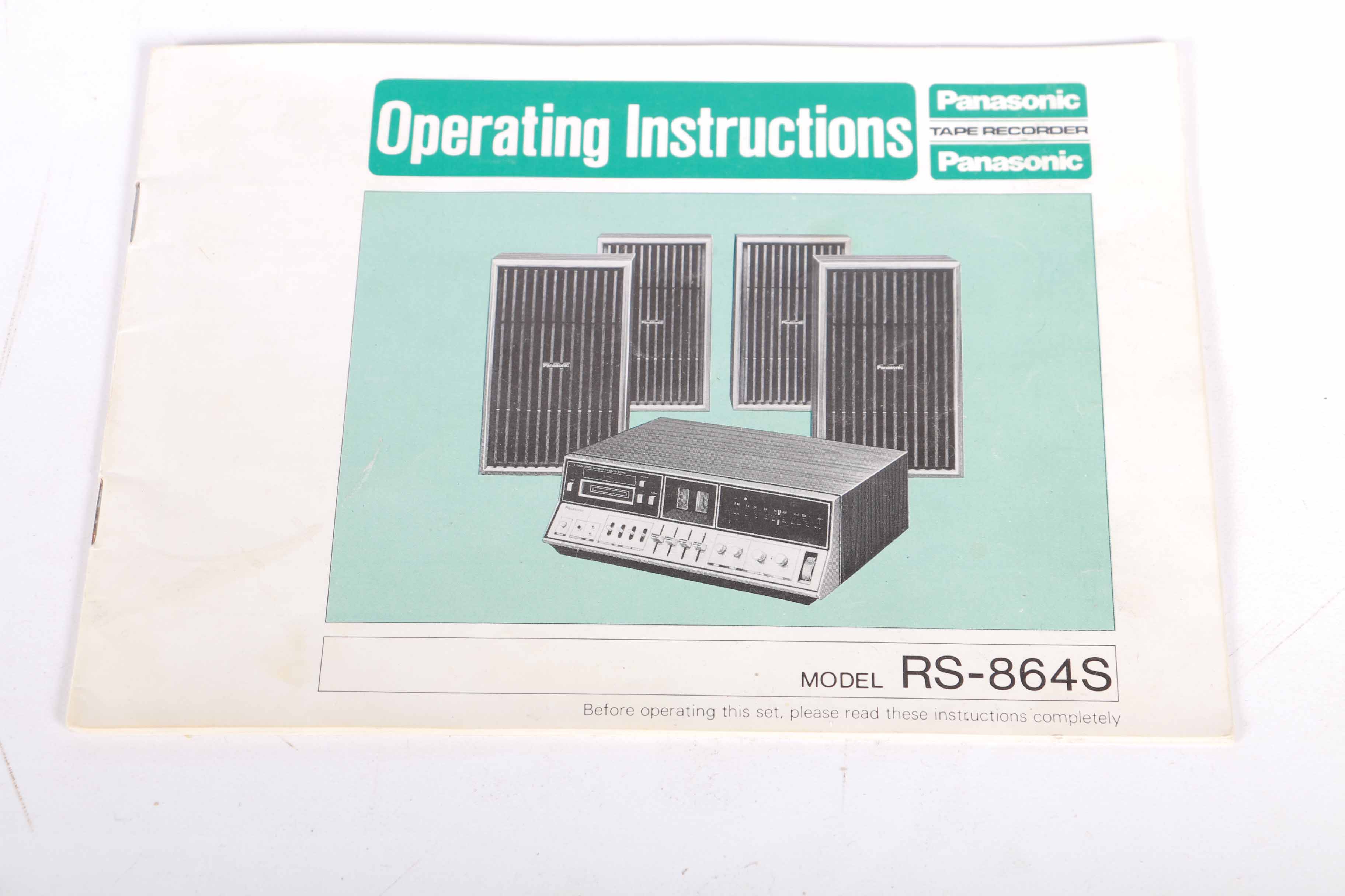 Panasonic 8-Track Recorder, Turntable and Speakers