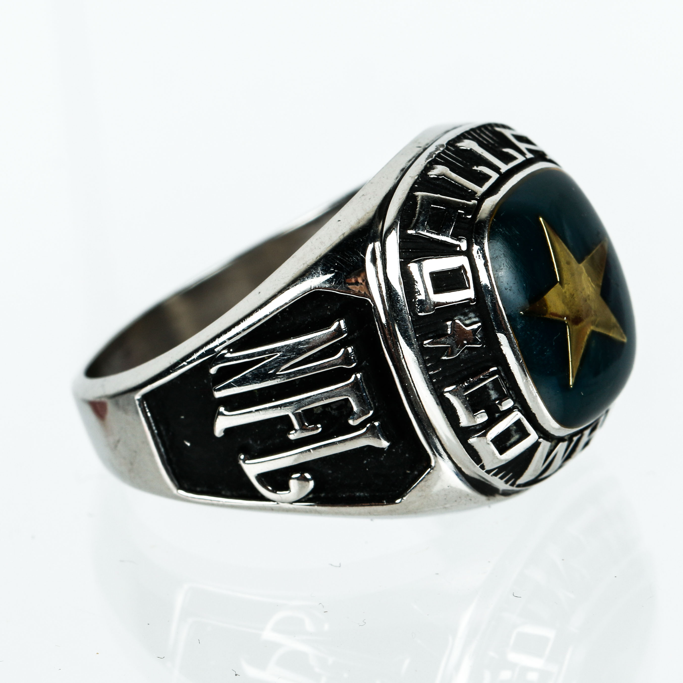 Glass Celestrium Dallas Cowboys Signet Ring