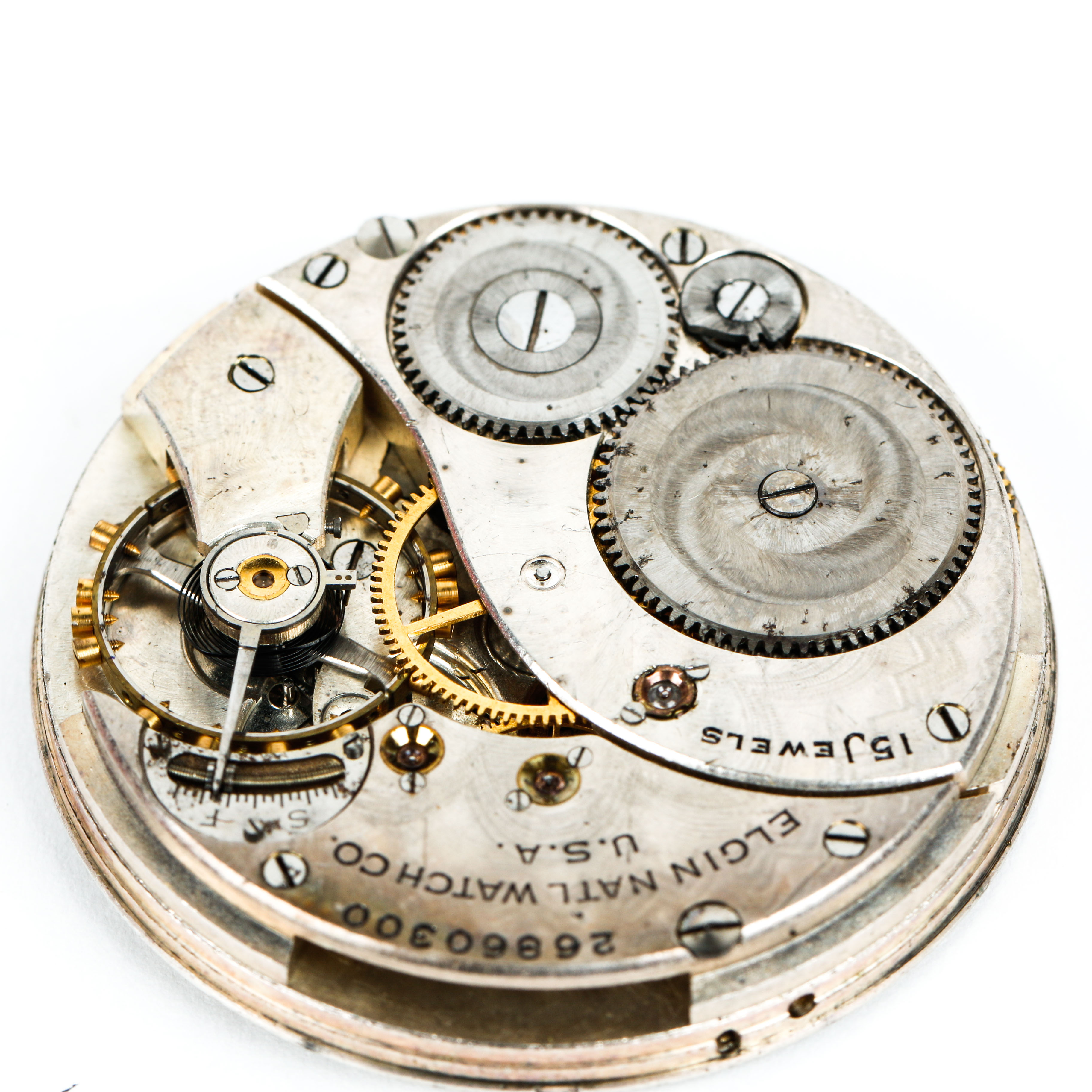 Elgin 15 Jewel Pocket Watch Movement