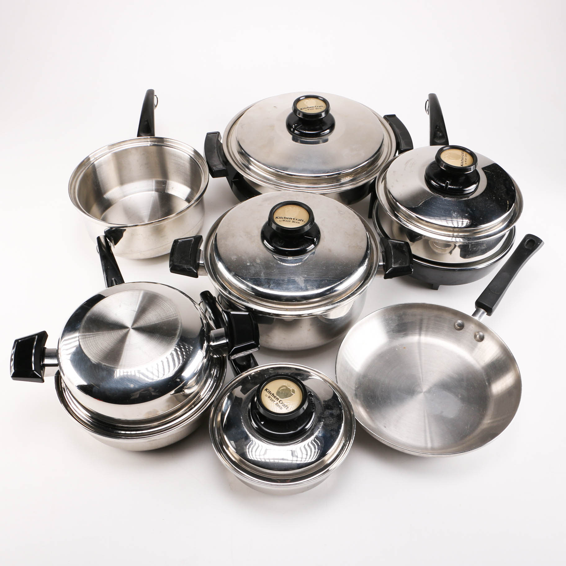 Vintage West Bend Kitchen Craft Cookware Set