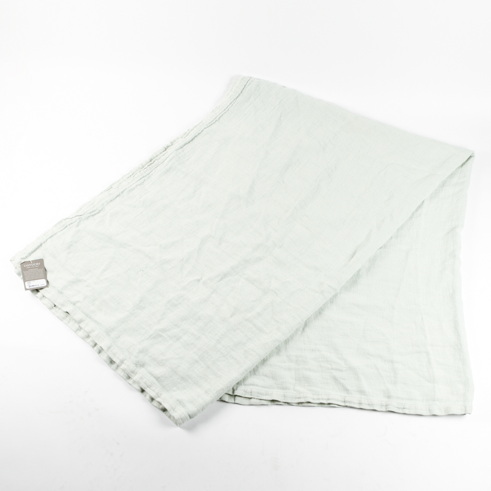 Coyuchi Larkspur Linen Sage Throw
