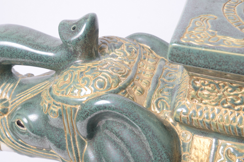 Ceramic Elephant Plant Stand or Side Table