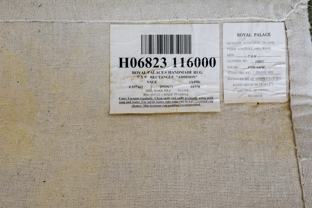 Wool Savonnerie Style Area Rug by Royal Palace