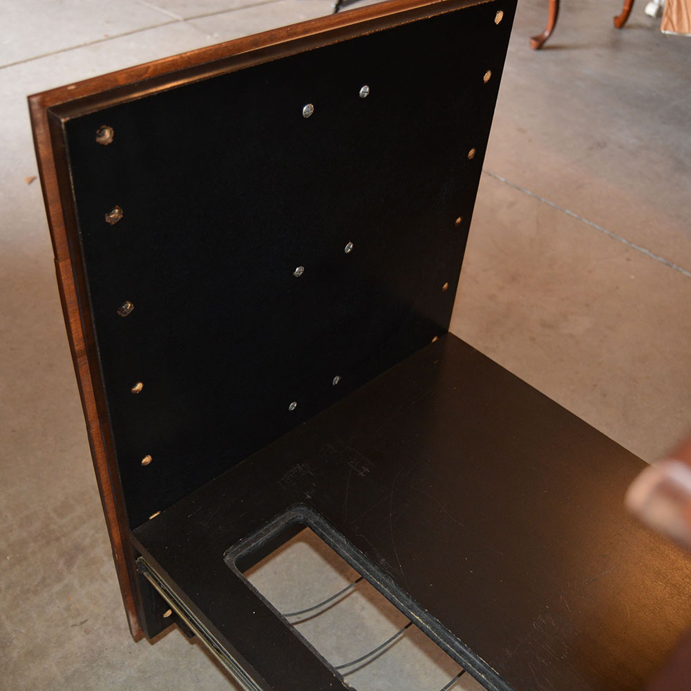 Riverside Furniture Veneer Roll Top Computer Desk with Chair