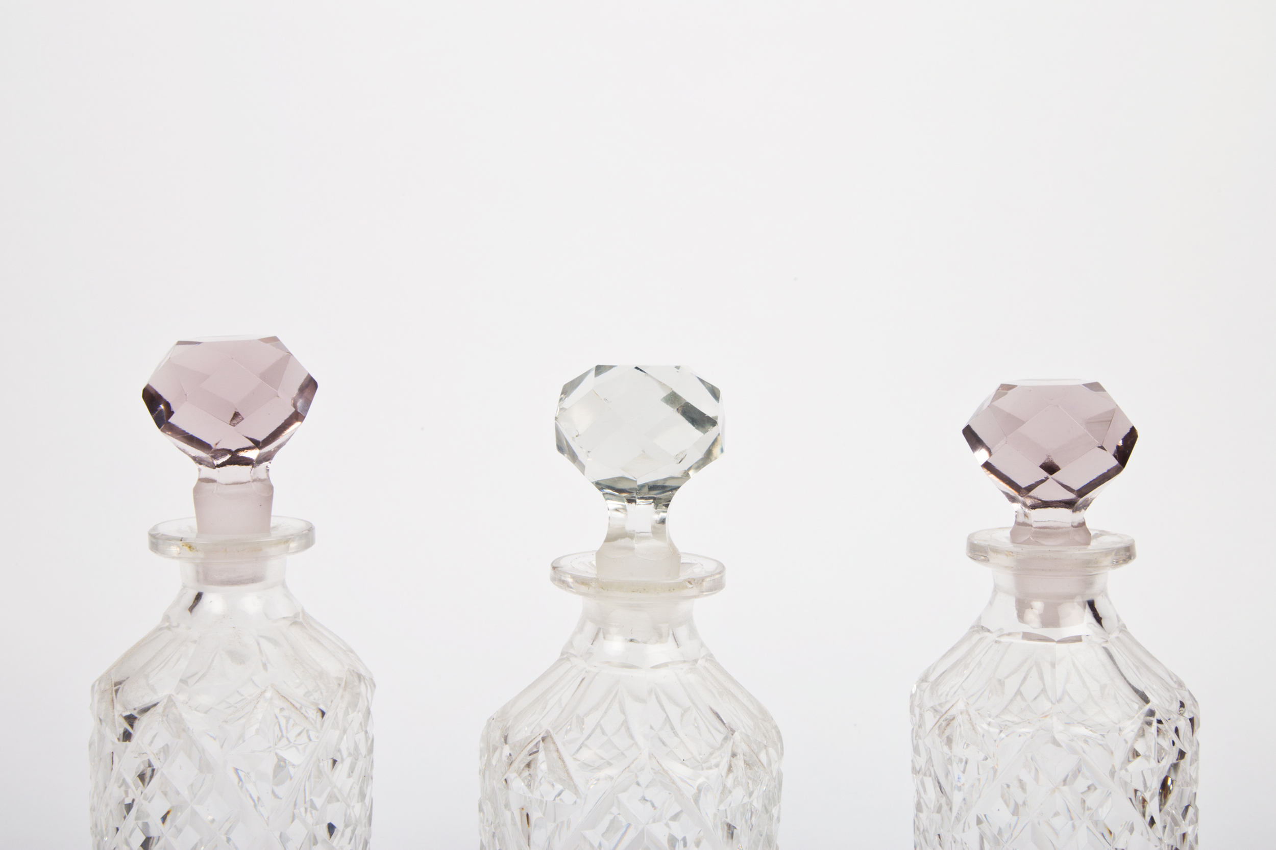 Antique Shaw & Fisher Silver Plate Stand with Cut Glass Bottles