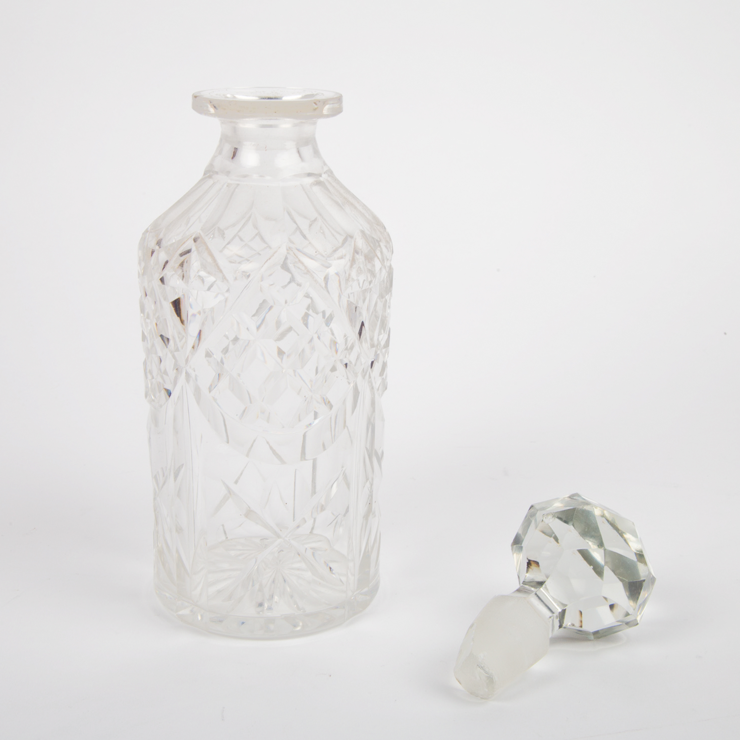 Antique Shaw & Fisher Silver Plate Stand with Cut Glass Bottles