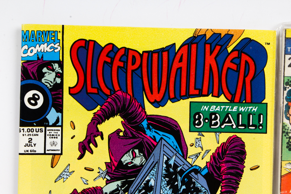 Group of Marvel Comics with "Captain Marvel"