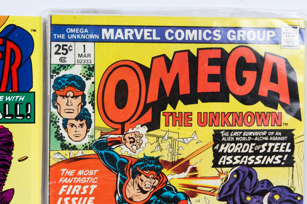 Group of Marvel Comics with "Captain Marvel"