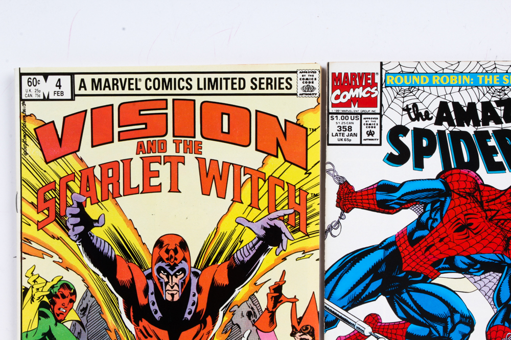 Group of Marvel Comics with "Captain Marvel"