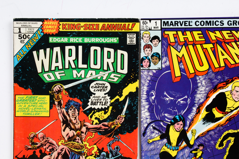 Group of Marvel Comics with "Captain Marvel"