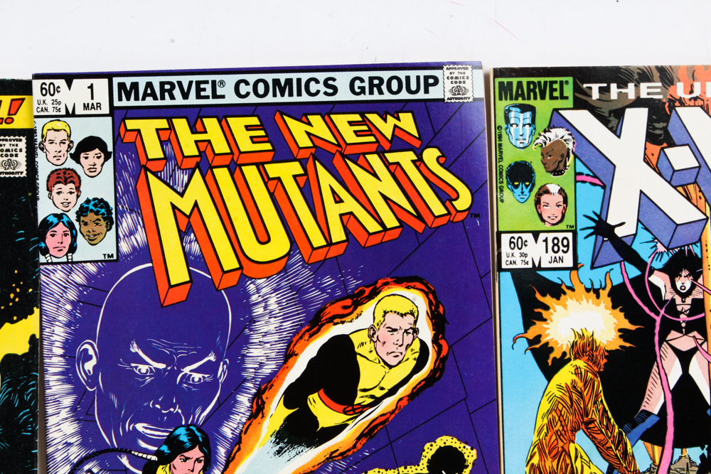 Group of Marvel Comics with "Captain Marvel"