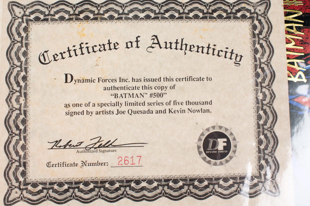 Signed Copy of DC Comics "Batman" #500