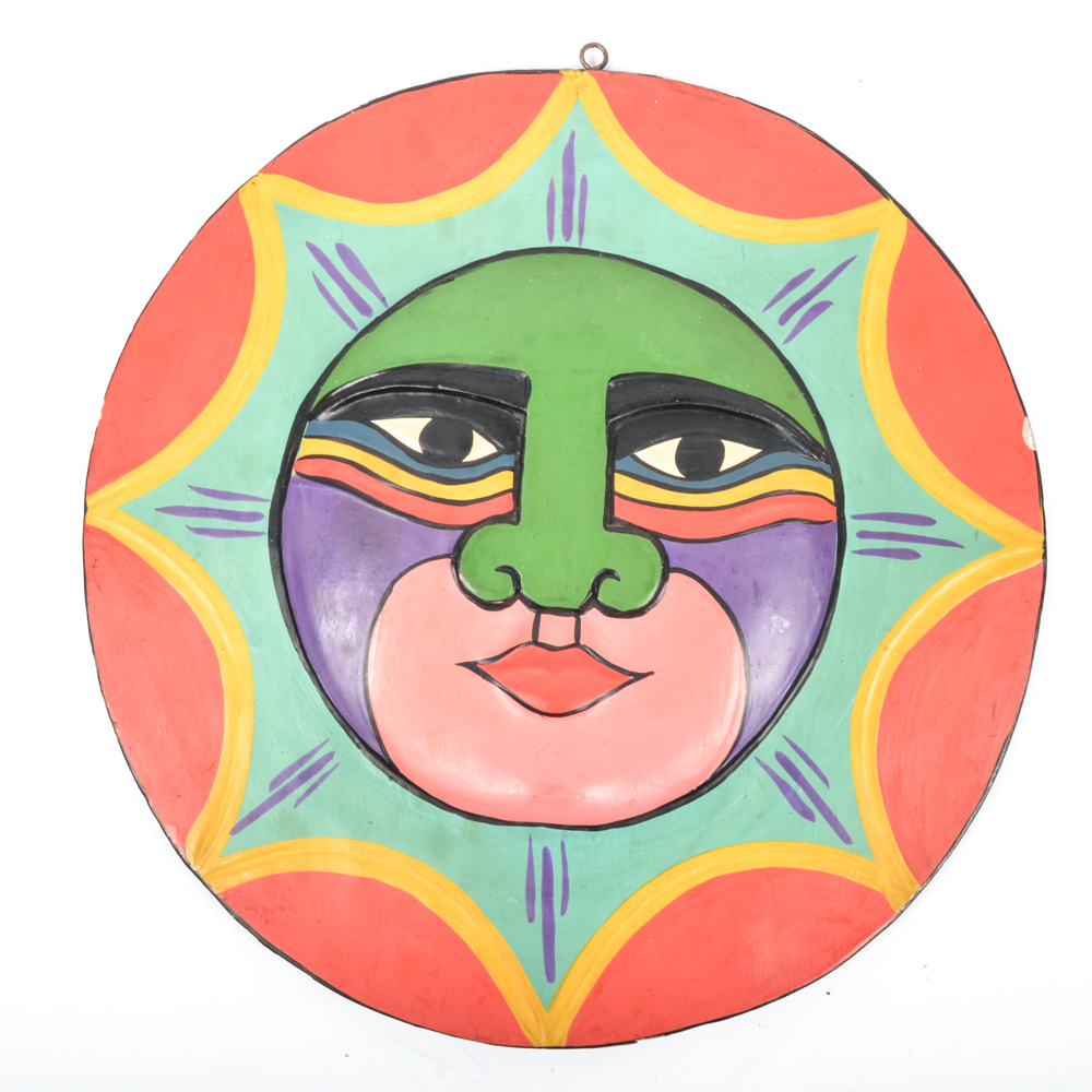 Hand Painted Mexican Sun Mask