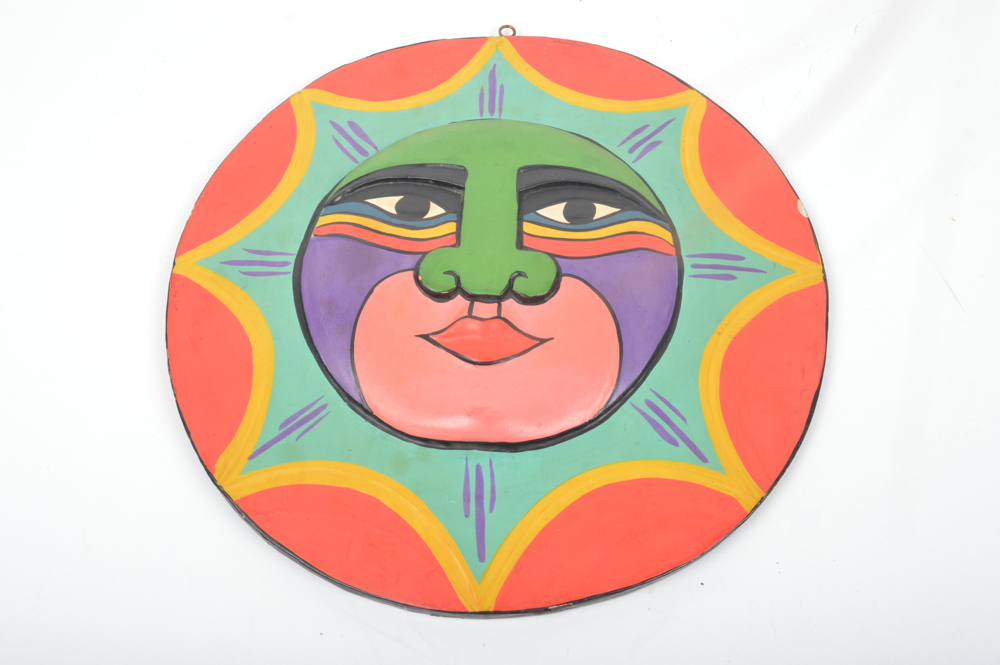 Hand Painted Mexican Sun Mask