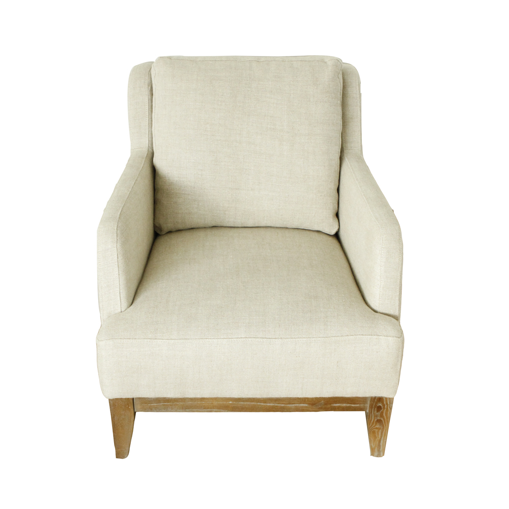 Joseph Allen Antique White Linen Occasional Chair