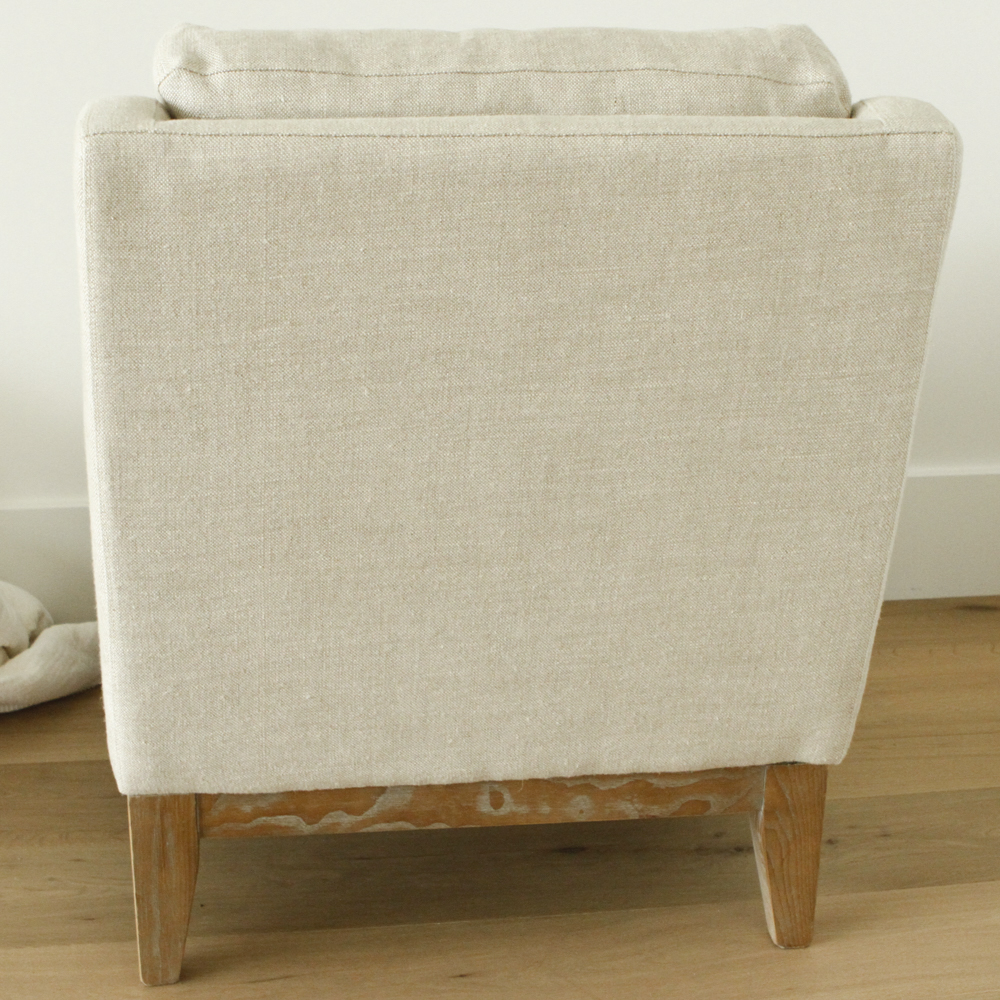 Joseph Allen Antique White Linen Occasional Chair