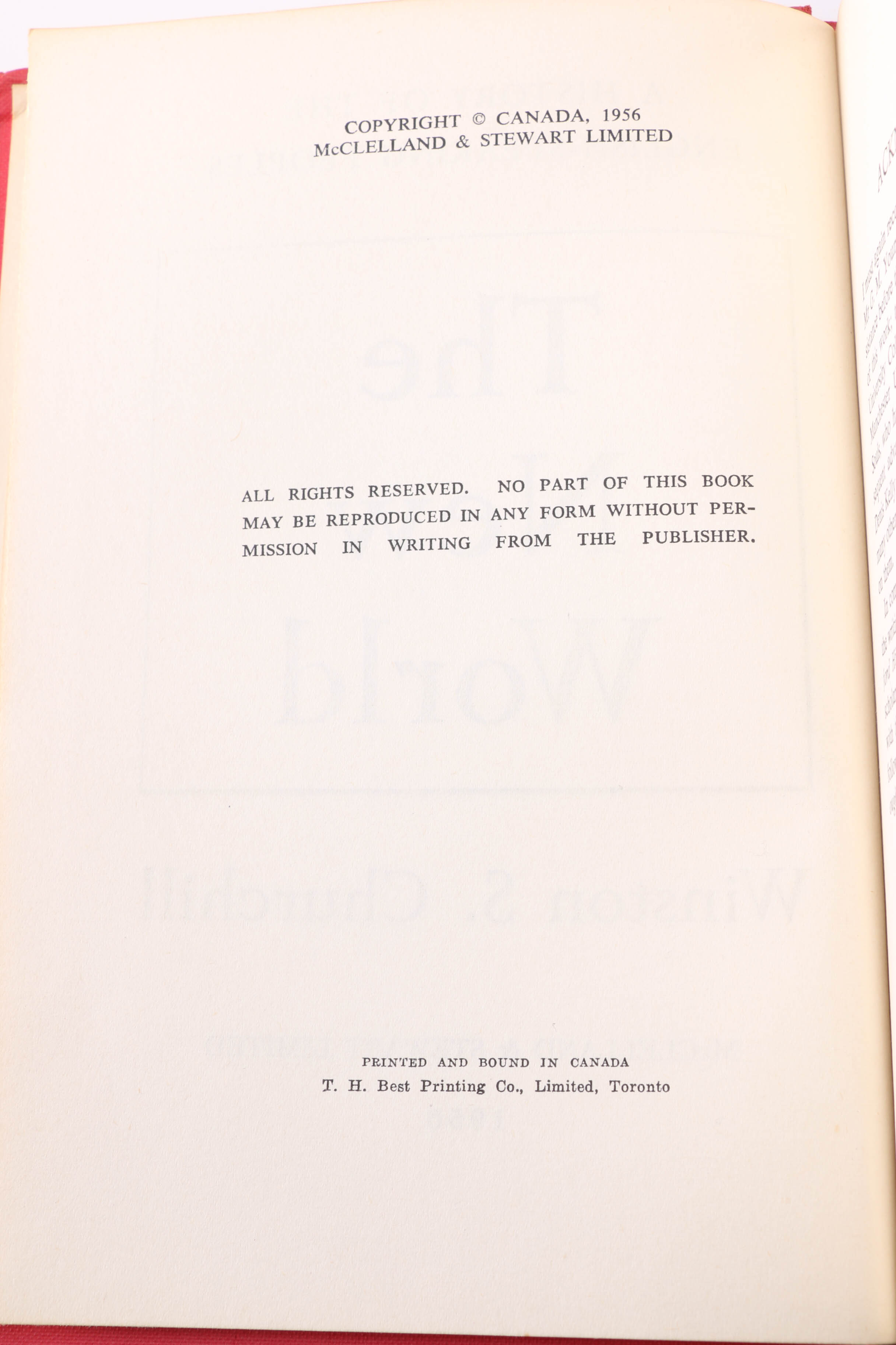 Three Volumes of Winston Churchill's "A History of the English-Speaking Peoples"