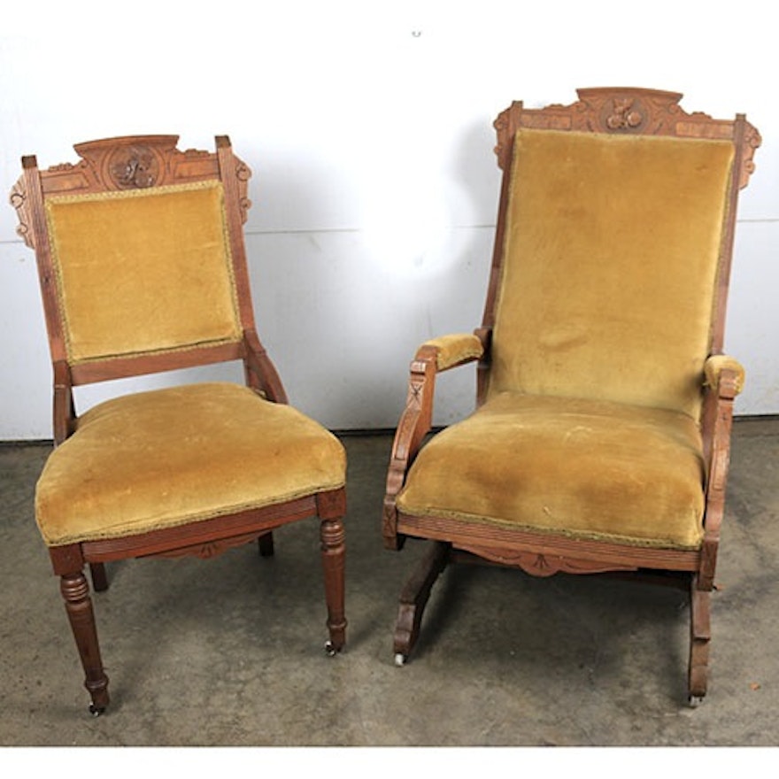Two Antique Eastlake Chairs