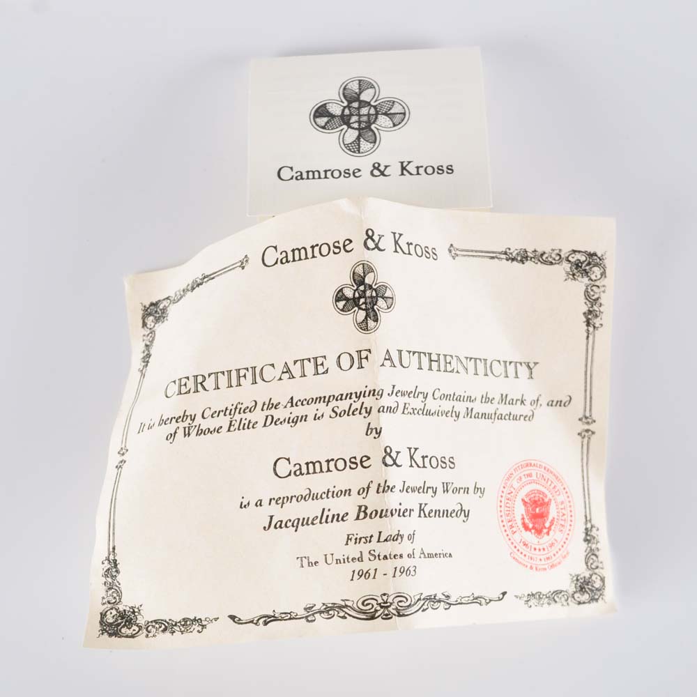 Camrose and Kross Replica Jackie Kennedy Jewelry