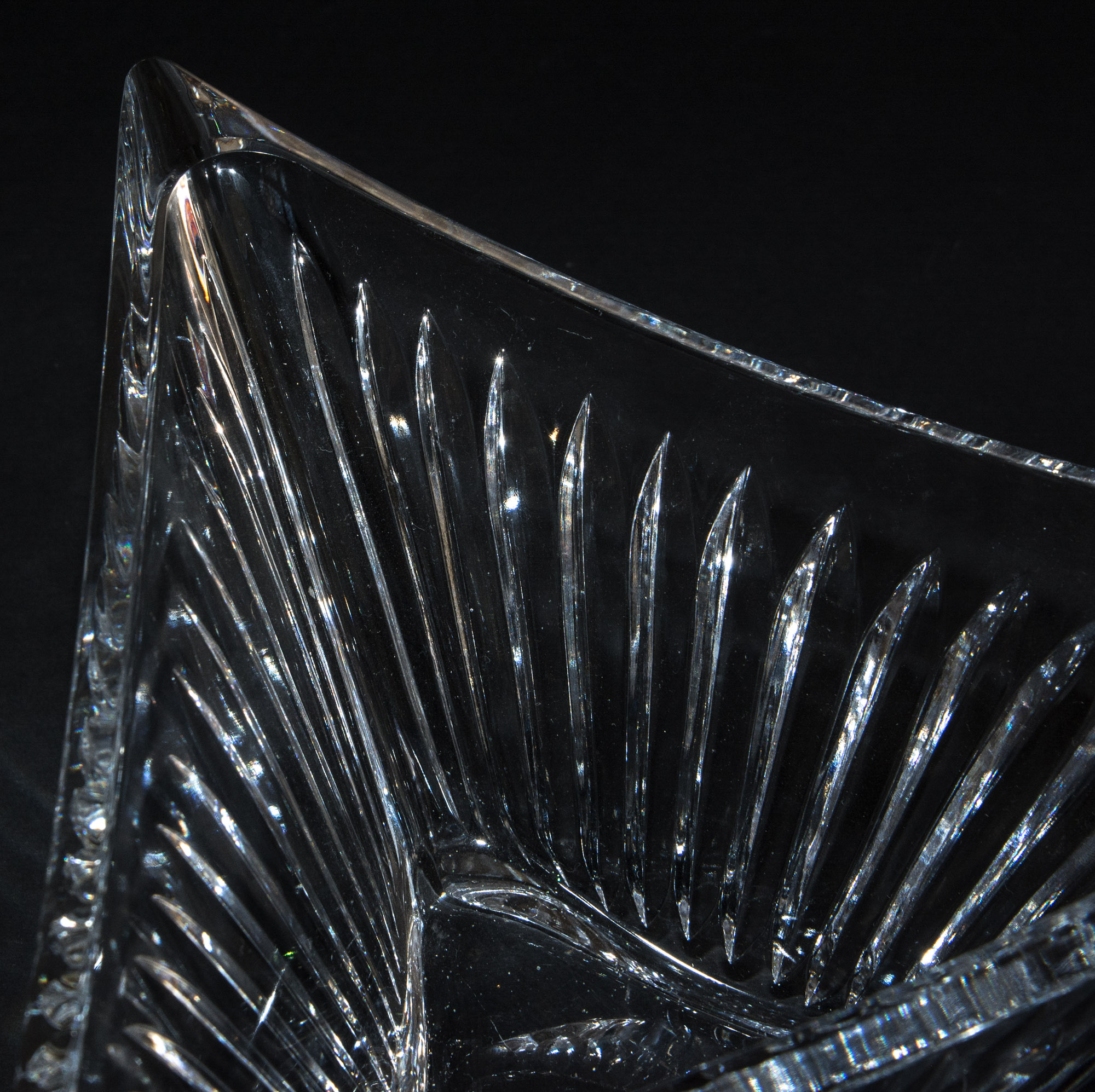Triangular Crystal Bowl