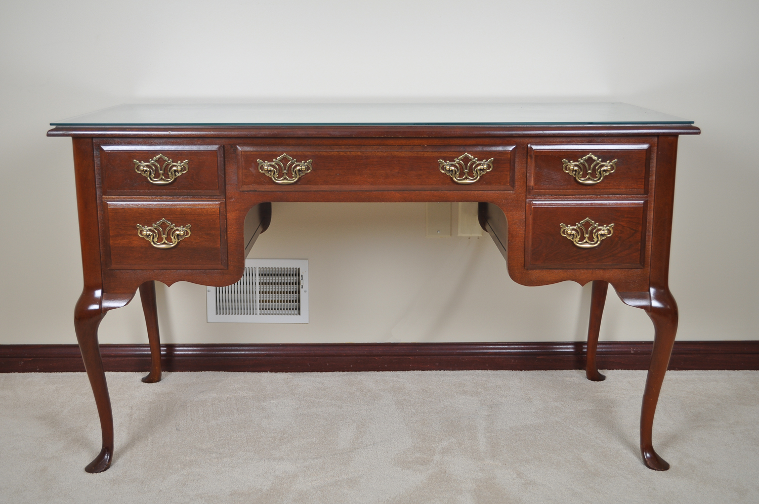 Queen Anne Style Writing Desk by Bassett Furniture