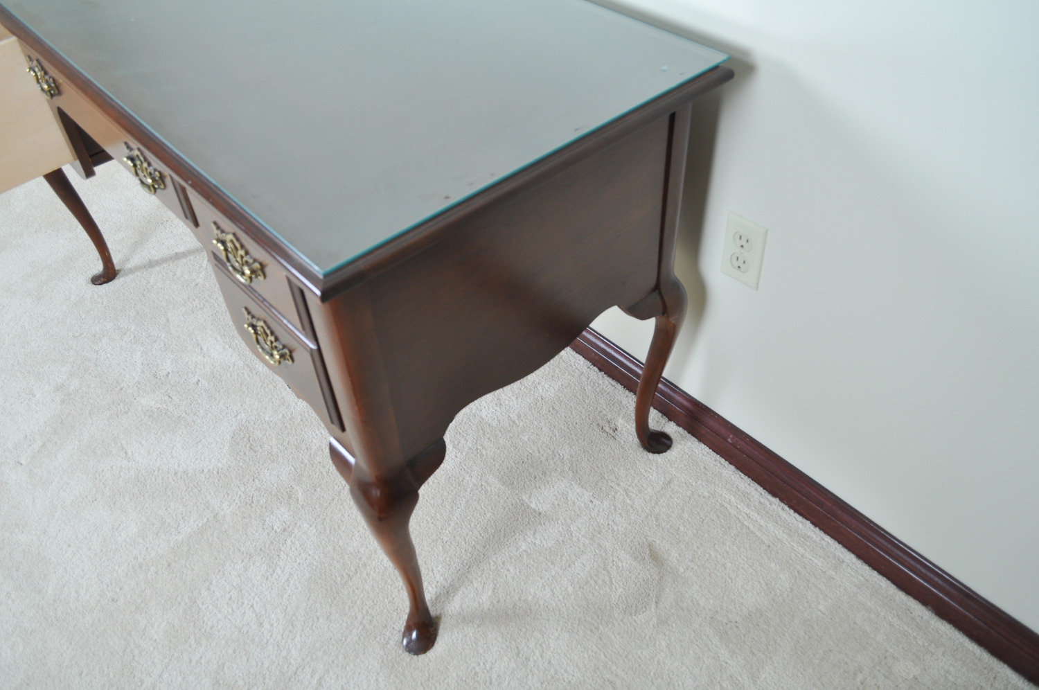 Queen Anne Style Writing Desk by Bassett Furniture