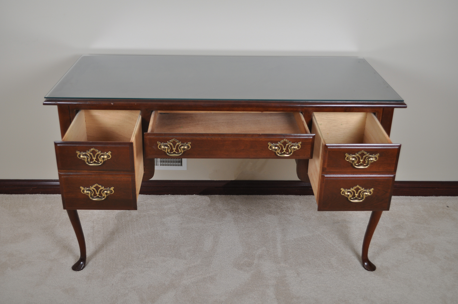 Queen Anne Style Writing Desk by Bassett Furniture