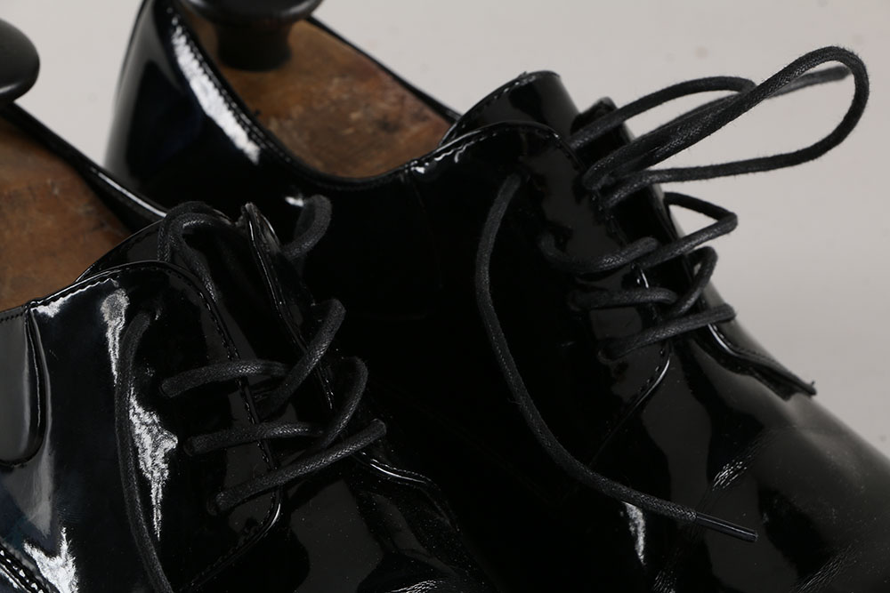 Men's Zengara Black Patent Leather Dress Shoes