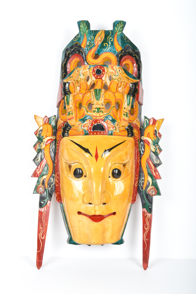 Thai "Khon" White Dragon Warrior Mask