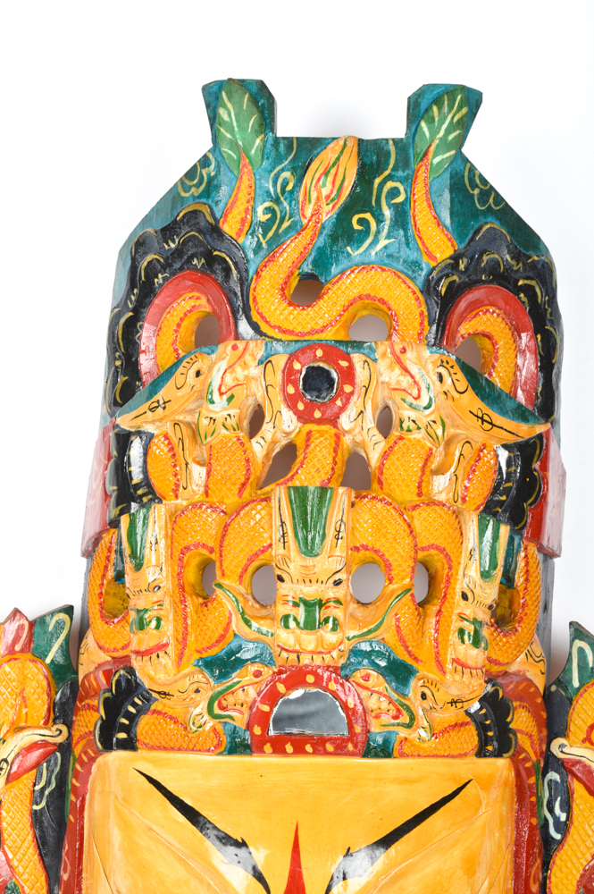 Thai "Khon" White Dragon Warrior Mask
