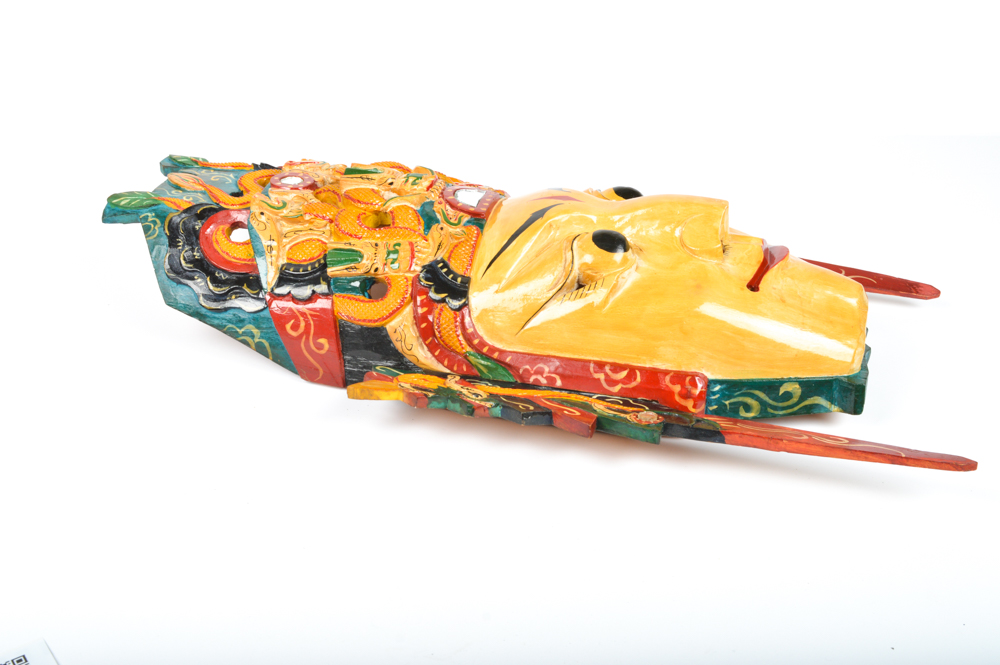 Thai "Khon" White Dragon Warrior Mask