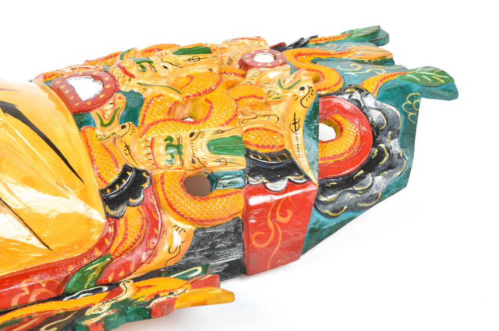 Thai "Khon" White Dragon Warrior Mask