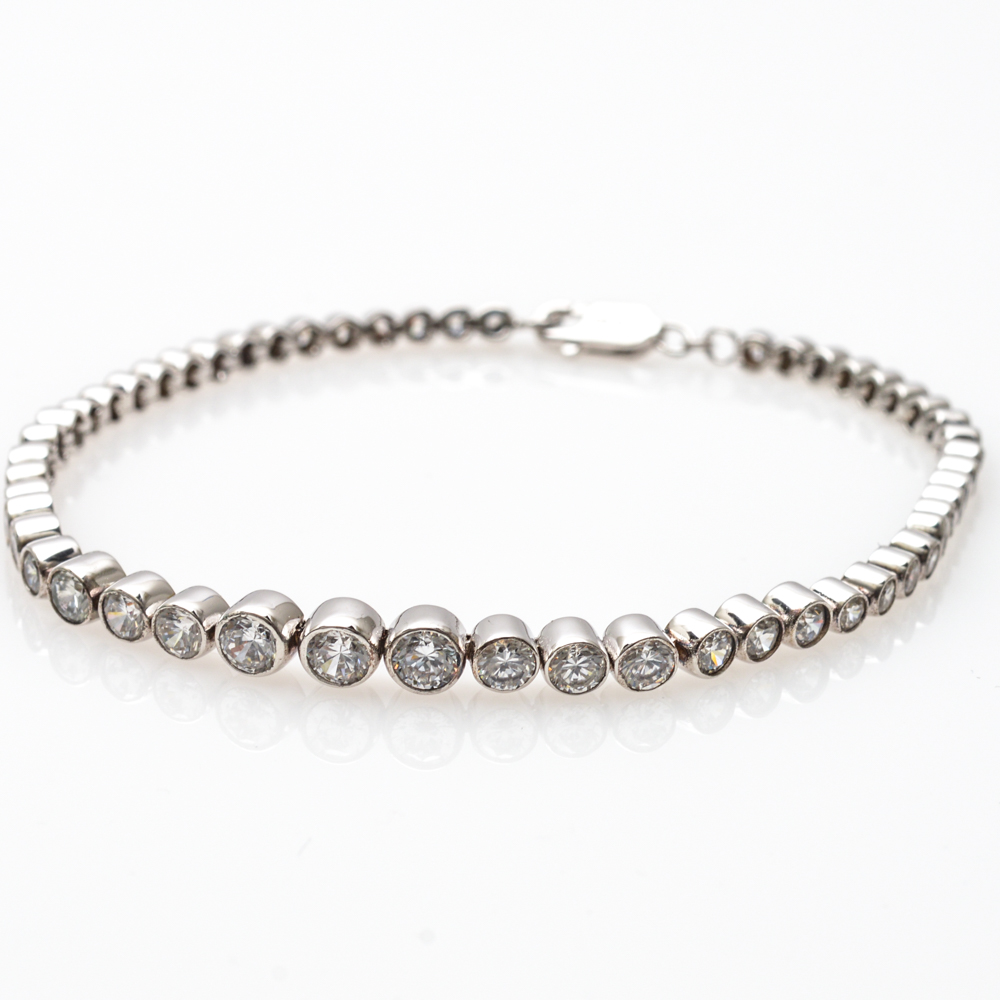 Sterling Silver Cubic Zirconia Bracelet