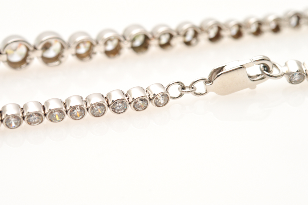 Sterling Silver Cubic Zirconia Bracelet