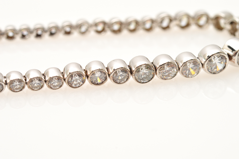 Sterling Silver Cubic Zirconia Bracelet