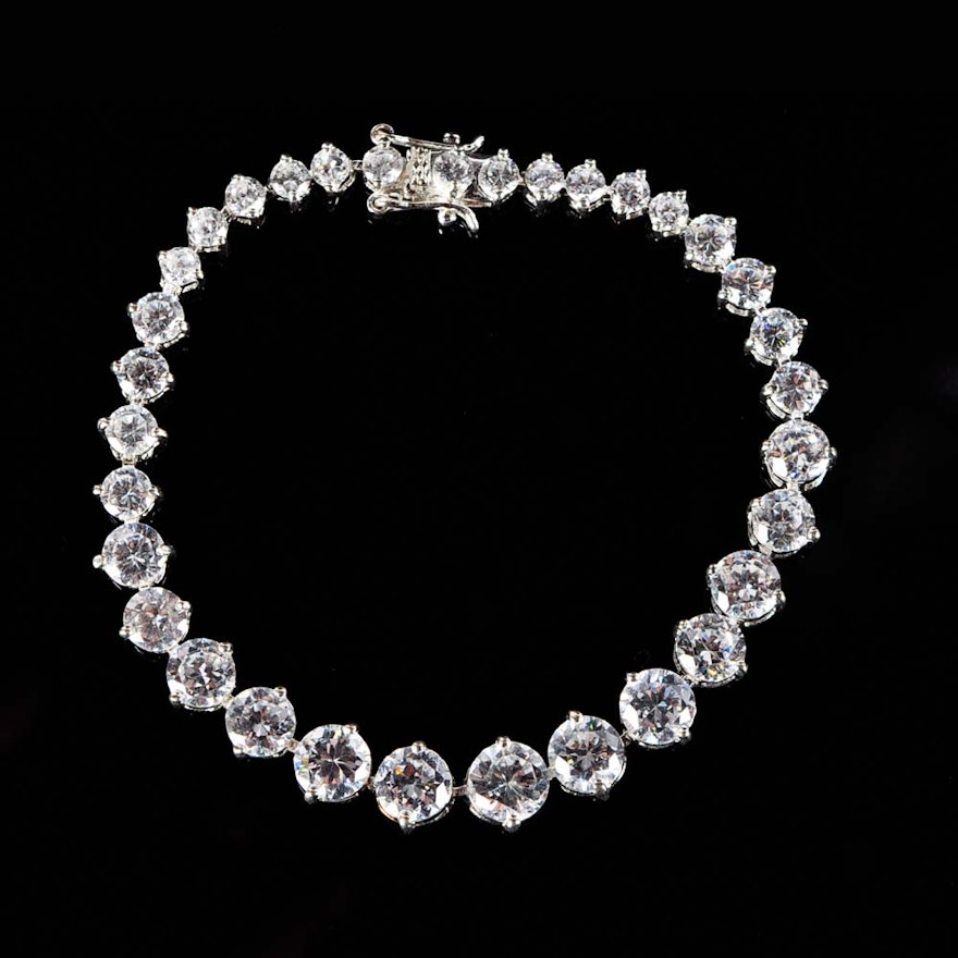 Sterling Silver Cubic Zirconia Bracelet