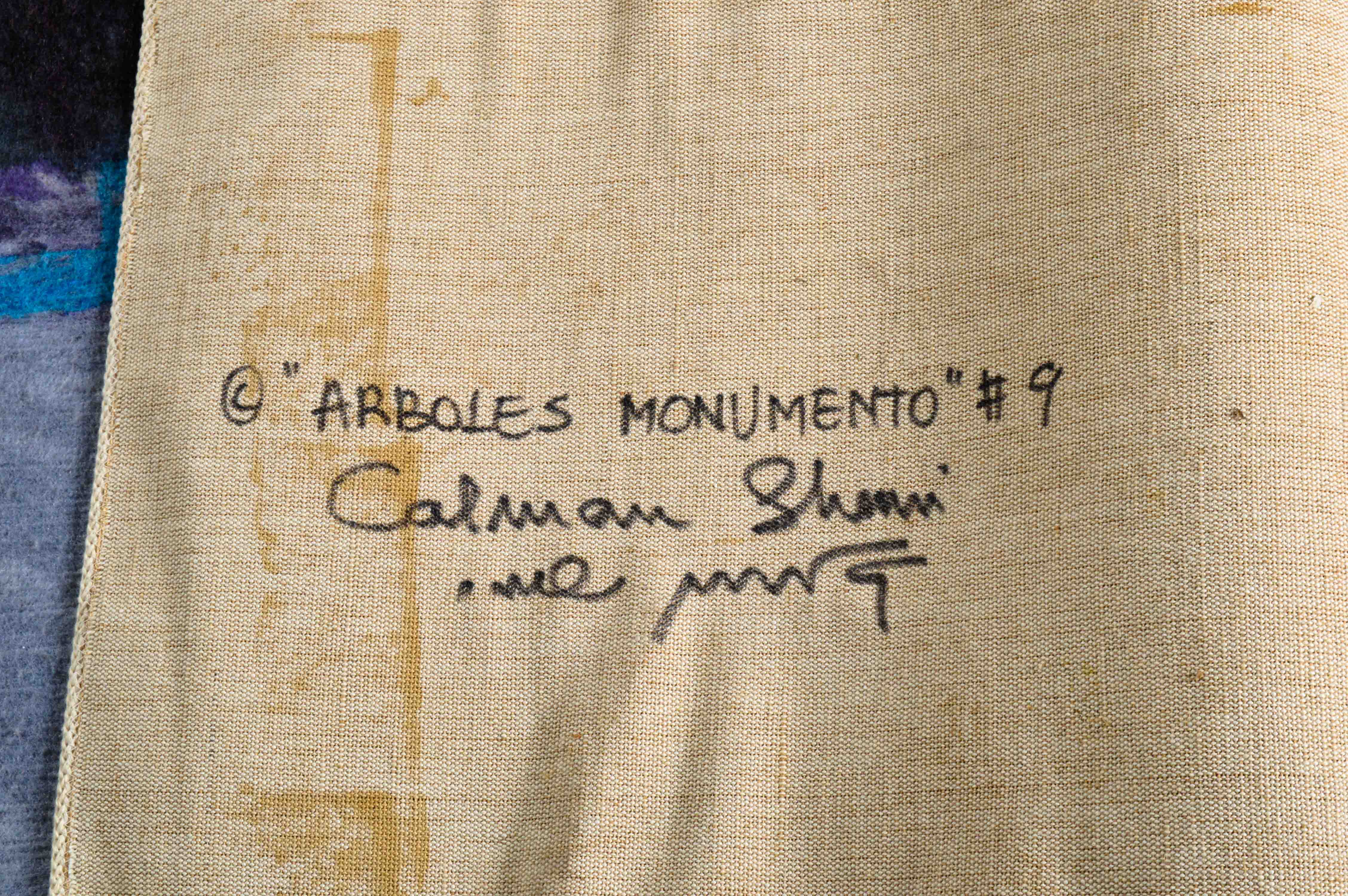 "Arboles Monumento" #9 Signed Calman Shemi Textile