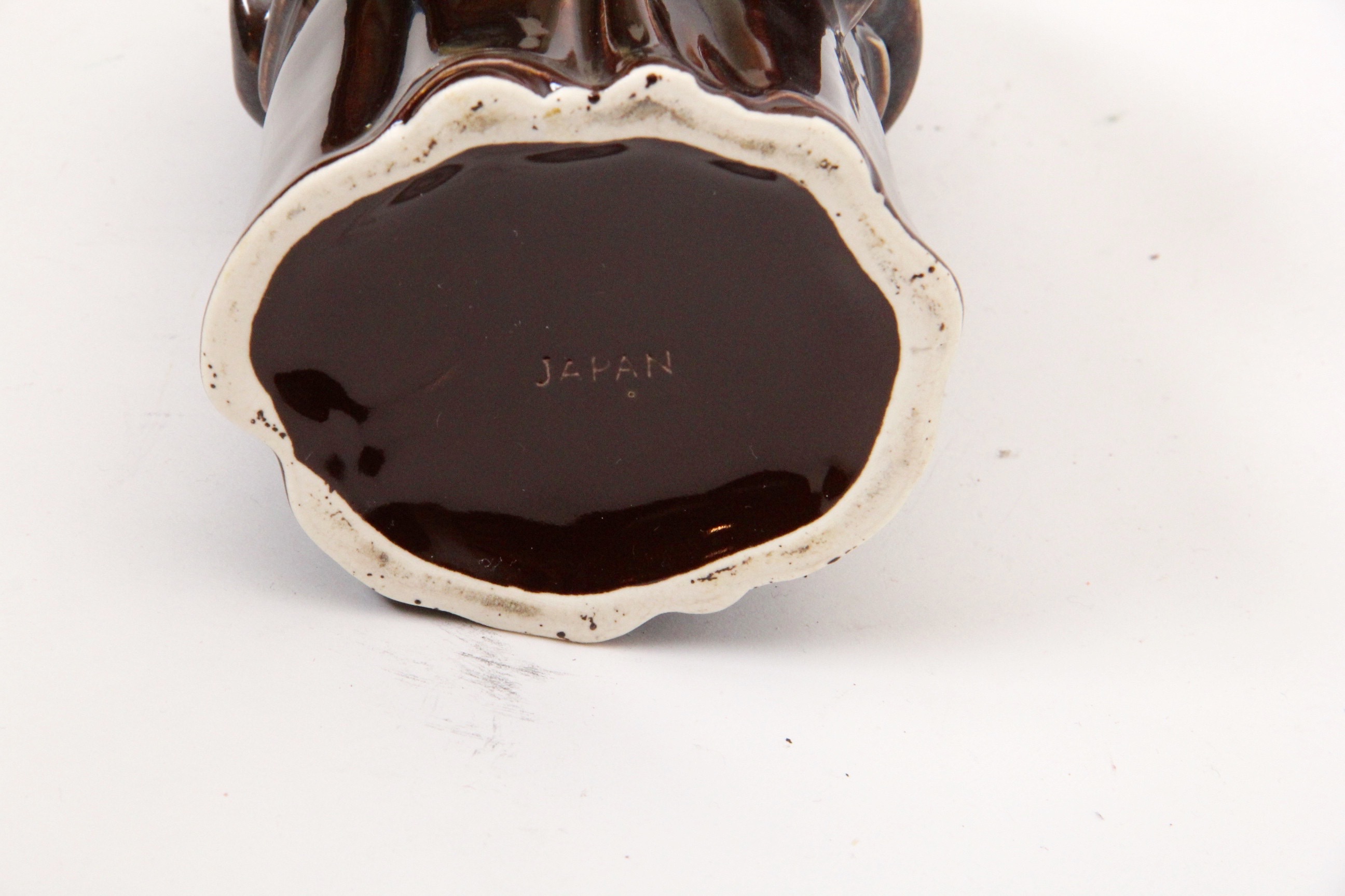 Japanese Ceramic Detective Decanter and Matching Cup