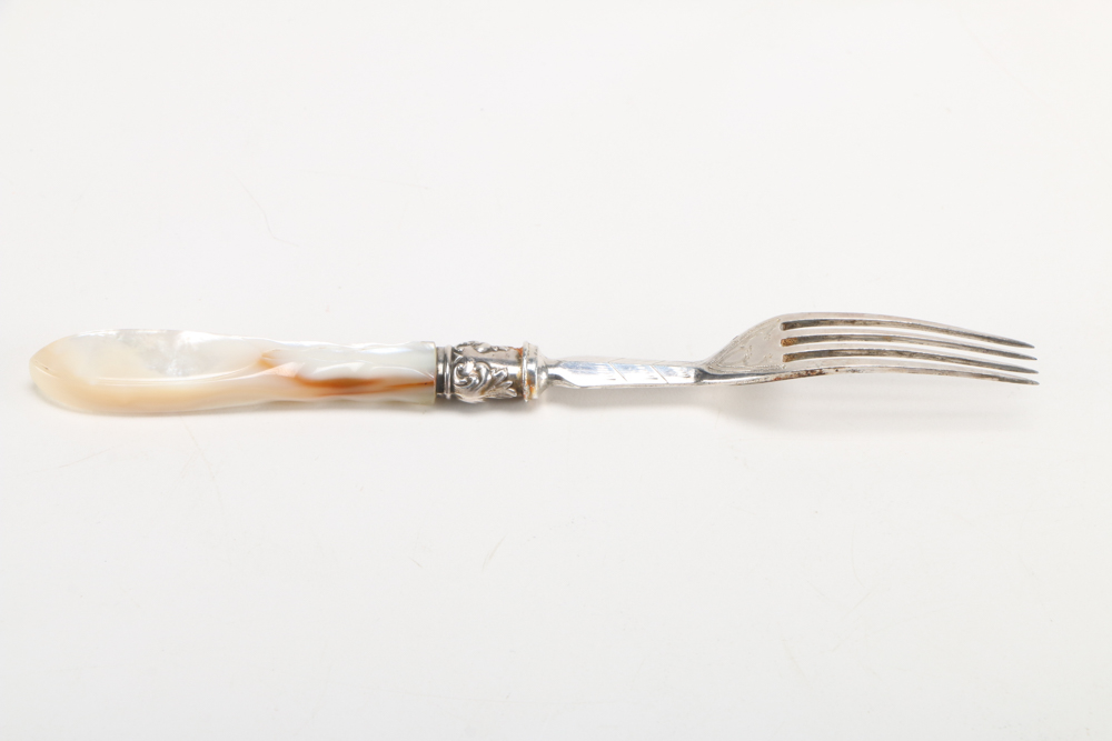 Antique William Hutton & Sons Silver Plate and Mother of Pearl Flatware